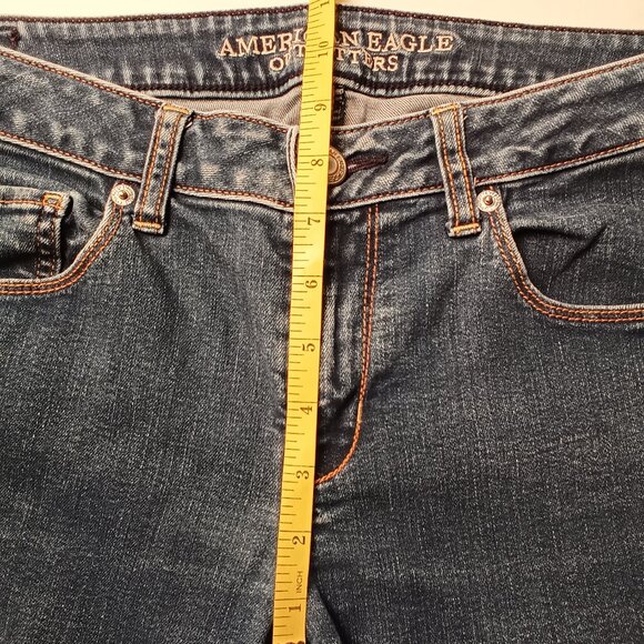 American Eagle Jeans Size 10 Low Rise Skinny Leg Medium Wash - Picture 9 of 11